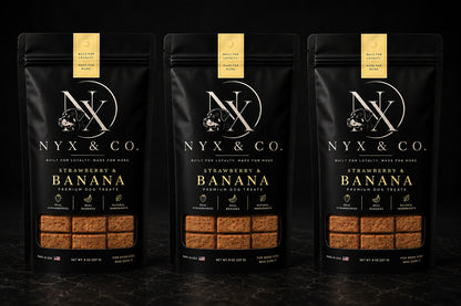 Strawberry & Banana Premium Dog Treats 3-PACK