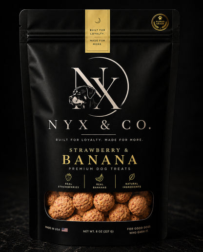 Strawberry & Banana Premium Dog Treats 3-PACK